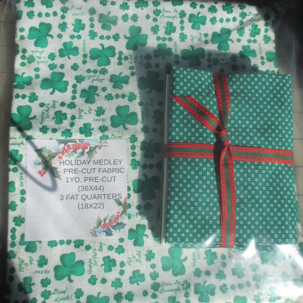 HOLIDAY MEDLEY/ST. PATRICK'S DAY/PRE-CUT FABRIC